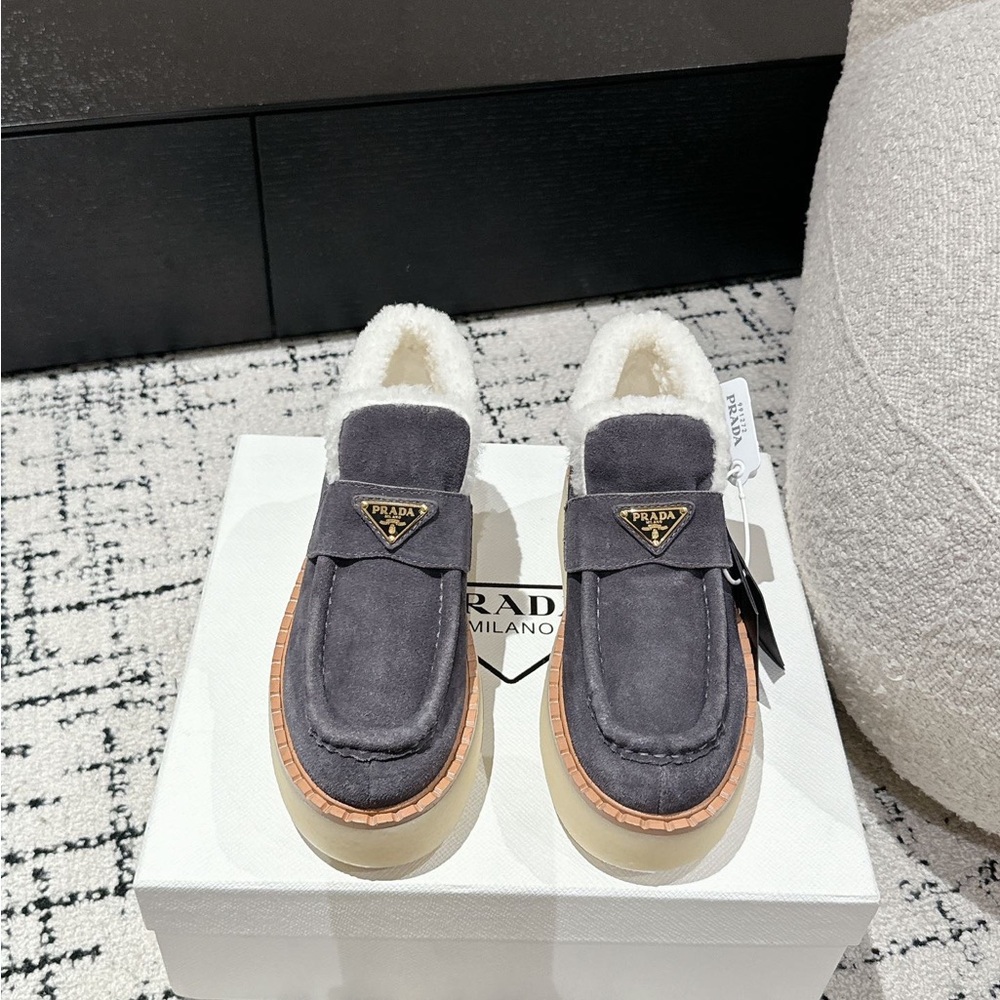 Prada Gray Winter & Rain Boots